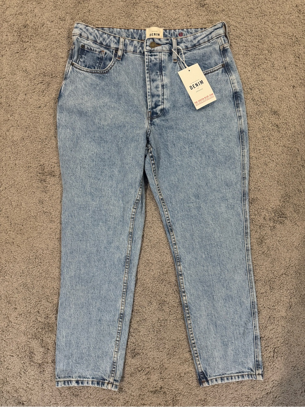 Sezane Light Blue Denim Ankle Jeans